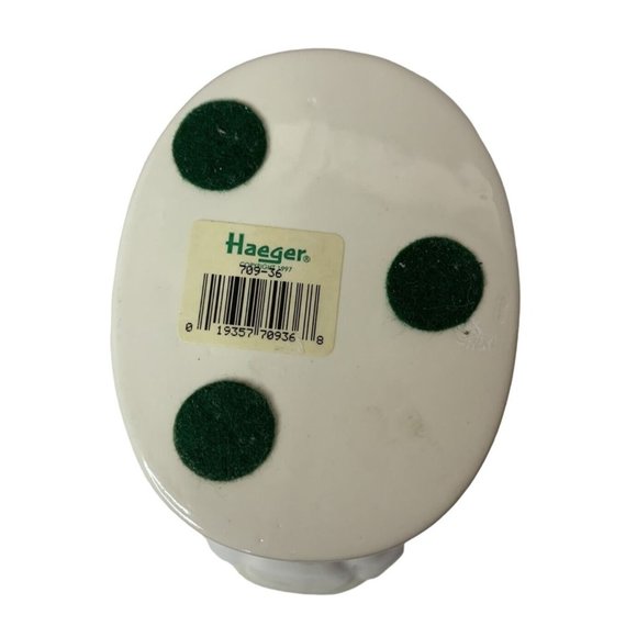 Vintage Haeger Oval Footed Planter 709-36 Cream Glossy Vase 1997 - Picture 8 of 9